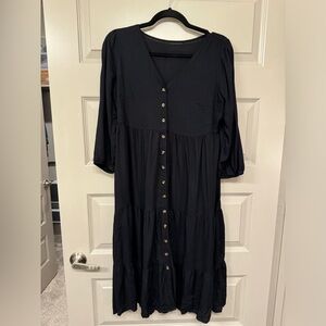 black long sleeve dress